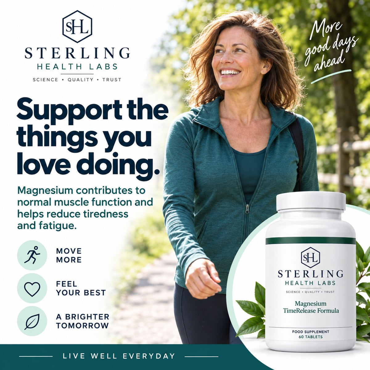 Magnesium support for everyday movement
