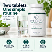 Two tablets daily with food, 60 tablets and 30 servings